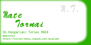 mate tornai business card