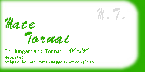 mate tornai business card